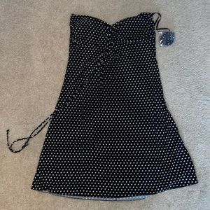 🍾 4 for $20 🍾 Black and White Polka Dot Dress, Strapless, Extra Strap